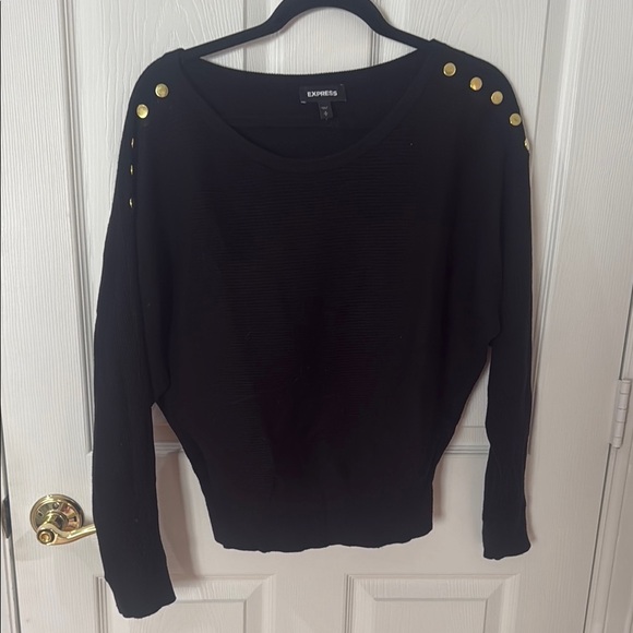 Express Sweaters - Adorable black with gold Detail sweater express size medium